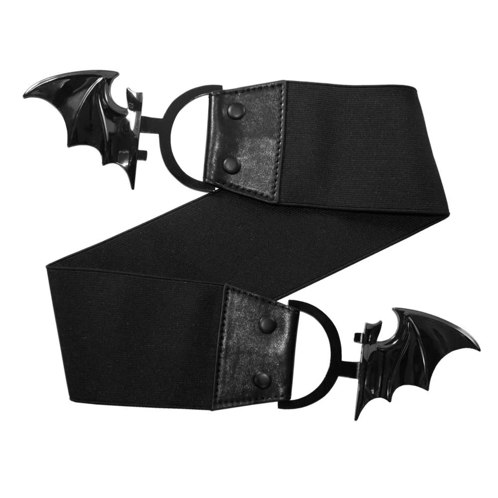 Kreepsville Elastic Waist Belt Bat Black Accessories 4 Kreepsville Elastic Waist Belt Bat Black Accessories