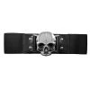 Kreepsville Accessories Elastic Waist Belt Skull Black 1 Kreepsville Accessories Elastic Waist Belt Skull Black