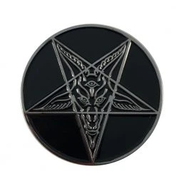Kreepsville 666 Goathead Baphomet Enamel Pin Badge Black