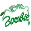Kreepsville Green Diamonte Zombie Necklace Jewelry