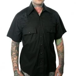 Kreepsville 666 Hellbilly Baphomet Western Shirt Men's