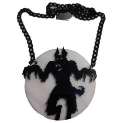 Kreepsville Jewelry Howling At The Moon Acrylic Necklace