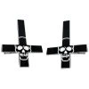 Kreepsville Accessories Inverted Cross Skull Hairslides Black 2 Kreepsville Accessories Inverted Cross Skull Hairslides Black
