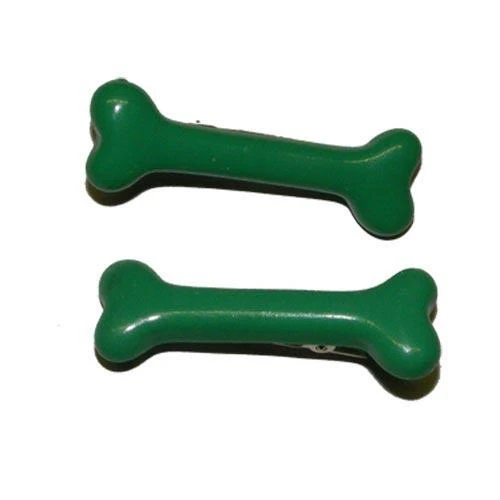 Kreepsville Mini Bone Hair Slides Green 3 Kreepsville Mini Bone Hair Slides Green