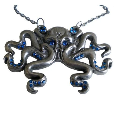 Kreepsville Jewelry Octoskull Necklace Blue Jewels 3 Kreepsville Jewelry Octoskull Necklace Blue Jewels