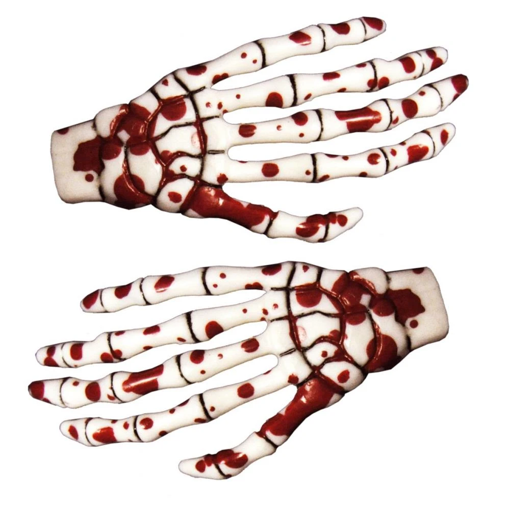 Kreepsville Skeleton Bone Hand Hairslides Blood Splattered Accessories 3 Kreepsville Skeleton Bone Hand Hairslides Blood Splattered Accessories