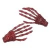 Kreepsville Skeleton Bone Hand Hairslides Red Glitter 1 Kreepsville Skeleton Bone Hand Hairslides Red Glitter