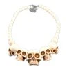 Kreepsville Skull Collection Necklace White