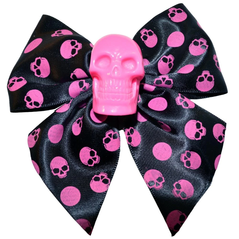 Kreepsville Skull Collection Pink Hair Bow Accessories 3 Kreepsville Skull Collection Pink Hair Bow Accessories