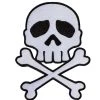 Kreepsville Skull Cross Bones White Patch