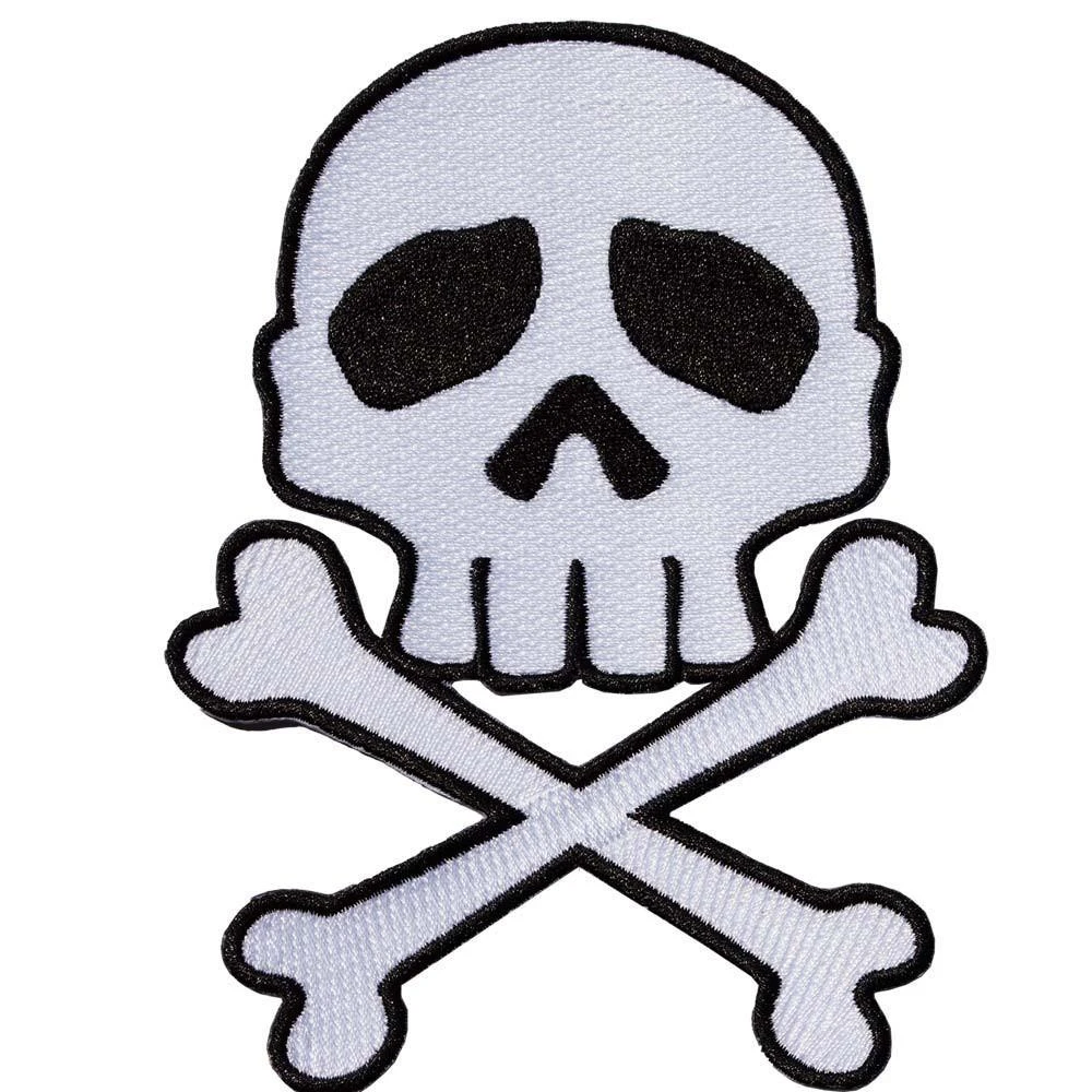 Kreepsville Skull Cross Bones White Patch 3 Kreepsville Skull Cross Bones White Patch