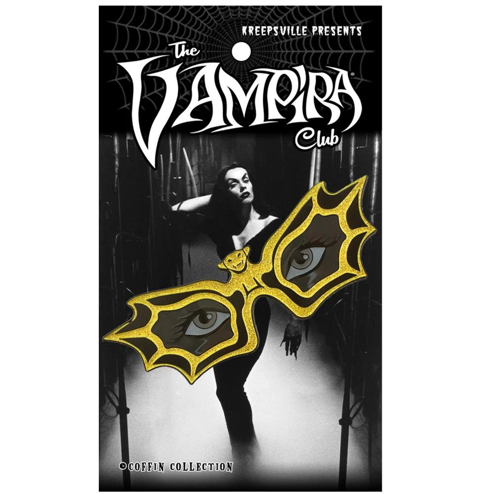 Vampira Spex Gold Enamel Pin Accessories 4 Vampira Spex Gold Enamel Pin Accessories