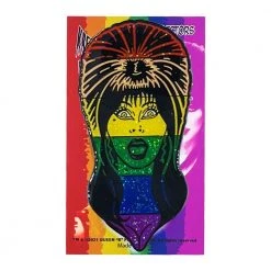Elvira Rainbow Glitter Face Enamel Pin Accessories