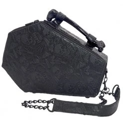 Kreepsville Embossed Skull Coffin Purse Bag