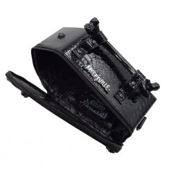 Kreepsville Skull Stud Croc Coffin Purse Bag