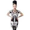 Kreepsville Women's White Skeleton Tunic Dress