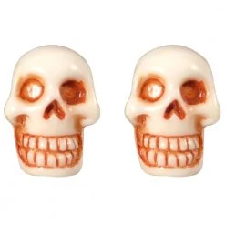 Kreepsville Jewelry Skull Stud White Earring
