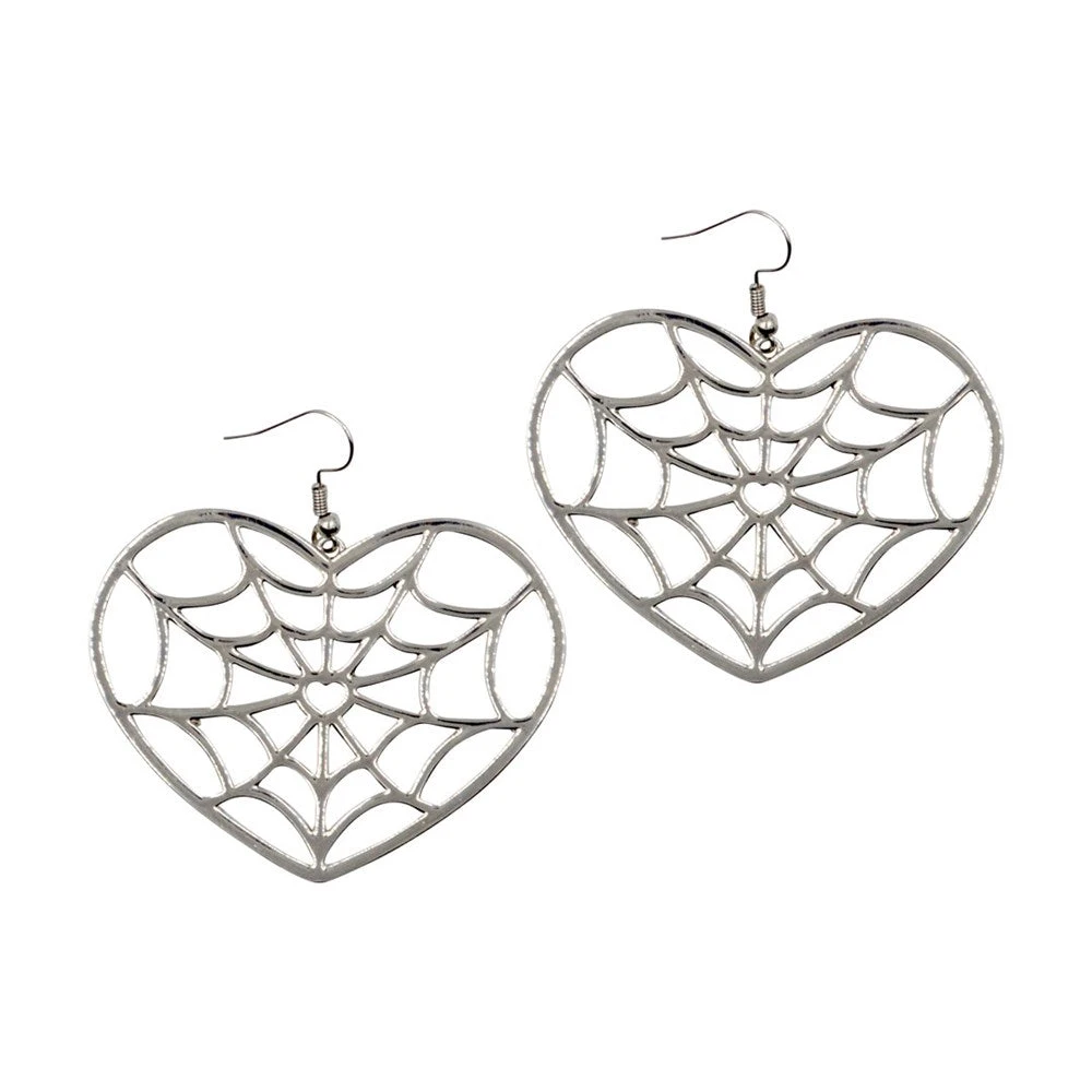 Kreepsville Jewelry Web Heart Earring 3 Kreepsville Jewelry Web Heart Earring