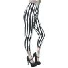 Kreepsville Stripe White Distressed Capri Leggings