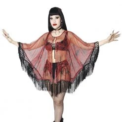 Kreepsville Devil Disguise Mesh Cape Women's