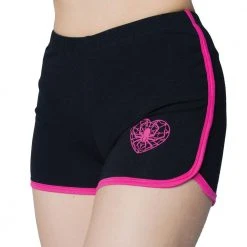 Kreepsville Web Heart Pink Womens Running Shorts Women's