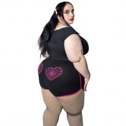 Kreepsville Web Heart Pink Womens Running Shorts Women's 11 Kreepsville Web Heart Pink Womens Running Shorts Women's