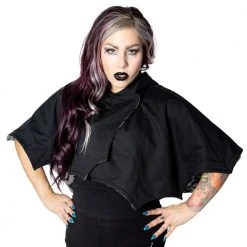 Kreepsville Women's Reversible Bat Wing Grey Bat Shoulder Cape