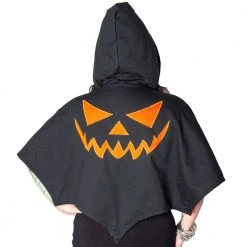 Kreepsville Women's Reversible Trick Or Treat Pumpkin Shoulder Cape 7 Kreepsville Women's Reversible Trick Or Treat Pumpkin Shoulder Cape