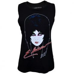 Elvira Womens 80'S Sleeveless Tee Black