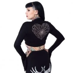 Kreepsville Web Heart Tie Top