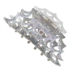 Kreepsville Spiderweb Hair Claw Clip Silver Accessories