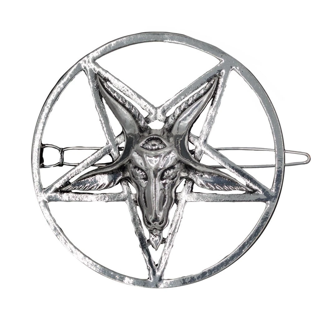 Kreepsville 666 Baphomet Circle Hair Clip 3 Kreepsville 666 Baphomet Circle Hair Clip