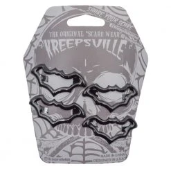 Kreepsville Bat Snap Hair Clips Black