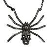 Kreepsville Dia Spider Skull Necklace Clear