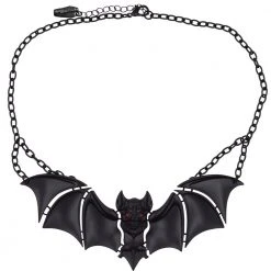 Kreepsville Creature Of The Night Bat Black Necklace Jewelry