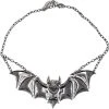 Kreepsville Creature Of The Night Bat Chrome Necklace