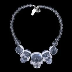 Kreepsville Skull Collection Necklace Crystal Clear