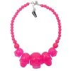 Kreepsville Skull Collection Necklace Pink Glitter