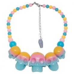 Kreepsville Skull Collection Necklace Rainbow
