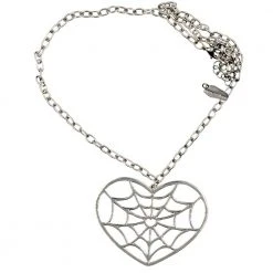 Kreepsville Jewelry Web Heart Necklace