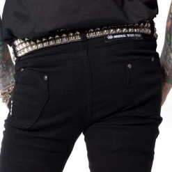 Kreepsville Women's Skeleton Skinny Jeans Black Bone