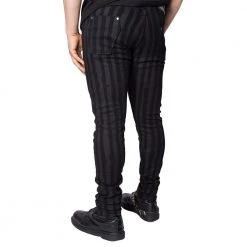 Kreepsville Destroyer Skinny Grey Stripe Jeans
