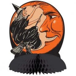 Vintage Halloween Witch & Moon Centerpiece Monster-A-GoGo