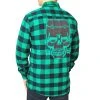 Kreepsville Franken Monster Green Flannel Shirt Men's 1 Kreepsville Franken Monster Green Flannel Shirt Men's