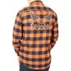 Kreepsville Men's Trick Or Treat Pumpkin Orange Flannel Shirt 2 Kreepsville Men's Trick Or Treat Pumpkin Orange Flannel Shirt