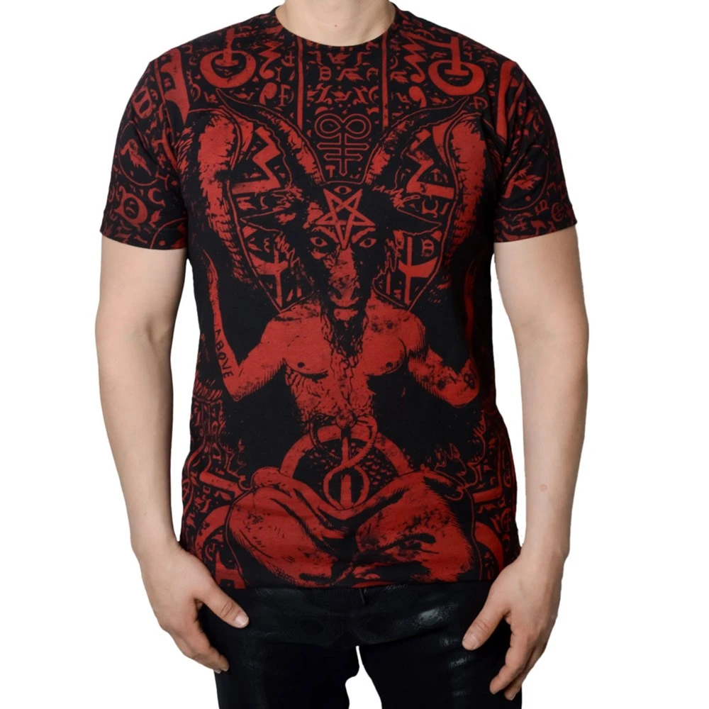 Kreepsville 666 Baphomet Script Jumbo T-shirt Men's 5 Kreepsville 666 Baphomet Script Jumbo T-shirt Men's