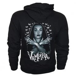 Vampira Bat Flock Zip Hoodie