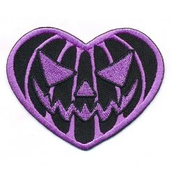 Kreepsville Pumpkin Heart Purple Patch Accessories