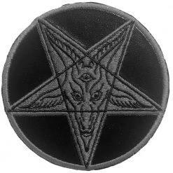 Kreepsville Accessories Satanic Circle Shiny Black Patch