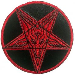 Kreepsville Satanic Circle Shiny Red Patch
